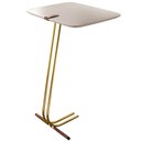 Ver imagem 1 de Mesa Apoio Lateral para Sofá Lisboa Pé Dourado LarFlex:Laca Off White