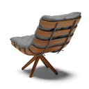 Ver imagem 5 de Poltrona Giratória Costela Linho Cinza A26 Base Madeira D'Rossi