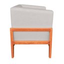 Ver imagem 4 de Kit 2 Poltronas Lucy Linho Base Madeira Castanho D'Rossi - Bege A19