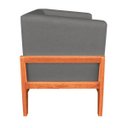 Ver imagem 4 de Kit 2 Poltronas Lucy Linho Cinza A26 Base Madeira Castanho D'Rossi