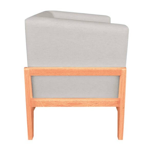 Kit 2 Poltronas Lucy Linho Base Madeira Natural D'Rossi - Bege A19 - 4