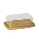 Ver imagem 1 de Manteigueira de Bambu com Tampa em Plástico 19cm X 12,5cm X 6cm - Lyor