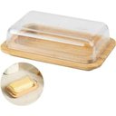 Ver imagem 4 de Manteigueira de Bambu com Tampa em Plástico 19cm X 12,5cm X 6cm - Lyor