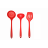 Kit 6 Peças Silicone Inteiriço Vermelho com Pinça 25.5 Cm. - 2