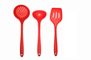 Ver imagem 2 de Kit 6 Peças Silicone Inteiriço Vermelho com Pinça 25.5 Cm.