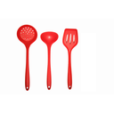 Ver imagem 2 de Kit 6 Peças Silicone Inteiriço Vermelho com Pinça 25.5 Cm.