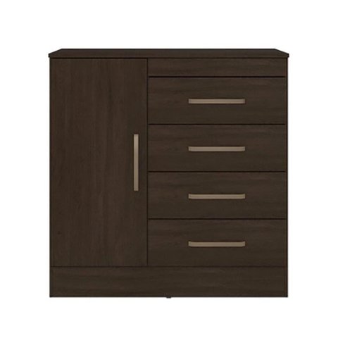 Cômoda Demóbile Montevidéu 1 Porta 4 Gavetas