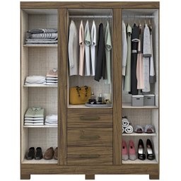 Guarda Roupa Cosmos Branco 4 Portas 3G - 2