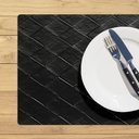 Ver imagem 1 de 150 Jogo Americano Kori Preto Impermeável Pvc - Imita Couro