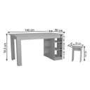 Ver imagem 4 de Conjunto de Mesa 140cm com 4 Bancos e 3 Prateleiras - Branco