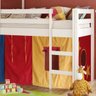 Cama com escorregador Infantil e Telhadinho Ii com Janela - Tenda Multi Cores - Casatema - 5