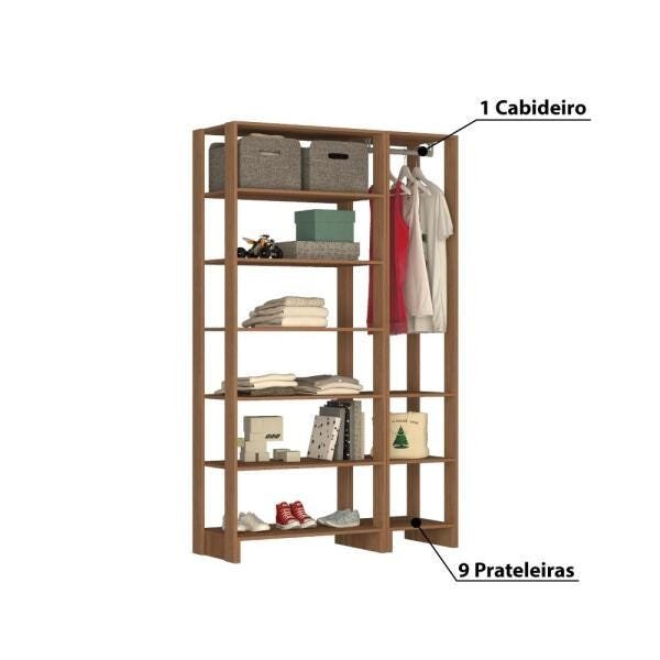 Estante Closet Yes 120cm com 9 Prateleiras - Montana - 2