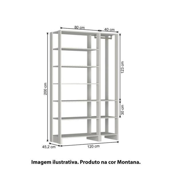 Estante Closet Yes 120cm com 9 Prateleiras - Montana - 6