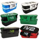 Ver imagem 2 de Pote Marmita Dupla Fitness Talheres Lancheira Almoço Lanche 3 Compartimentos Portatil Viagem Trabalh