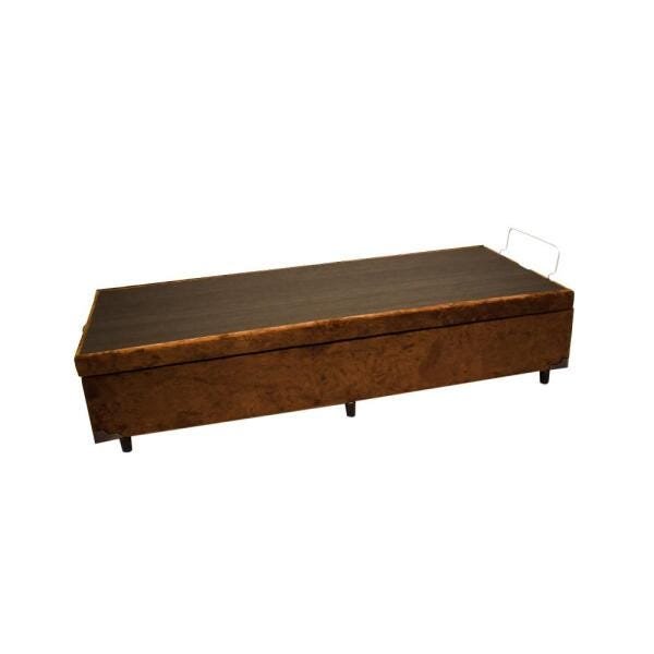 Baú Sommier 79x198x43 Suede Amassado - Marrom - 5