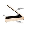 Baú Sommier 79x198x43 Suede Amassado - Bege - 3