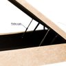Baú Sommier 79x198x43 Suede Amassado - Bege - 6