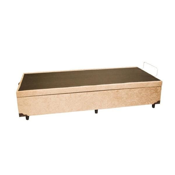 Baú Sommier 79x198x43 Suede Amassado - Bege - 5