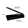 Baú Sommier 96x203x43 Matelassê - Preto - 7