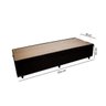 Baú Sommier 96x203x43 Suede Amassado - Preto - 8