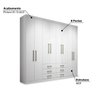 Guarda-roupa Casal 8 Portas 6 Gavetas 238,80cm Master Santos Andirá - 6