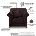 Ver imagem 7 de Kit 2 Poltronas e Sofá Living 2 Lugares 1,80m Vênus Suede Pés Castanho - Pallazio - Marrom Café