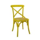 Ver imagem 1 de Cadeira Madeira Maciça Katrina Cross Amarelo