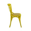 Ver imagem 3 de Cadeira Madeira Maciça Katrina Cross Amarelo