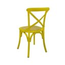 Ver imagem 4 de Cadeira Madeira Maciça Katrina Cross Amarelo