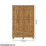 Guarda-Roupa Taurus com 4 Portas e 4 Gavetas- Imbuia - 8