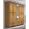 Guarda-Roupa Taurus com 6 Portas, Espelho e 4 Gavetas -Imbuia - 5