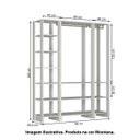 Ver mais imagens de Estante Closet Yes com 2 Cabideiros e 10 Nichos - Montana