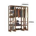 Ver imagem 3 de Estante Closet Yes com 2 Cabideiros e 10 Nichos - Montana