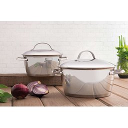 Caçarola Funda Tramontina Allegra em Aço Inox com Fundo Triplo 22 Cm 4,2 L Tramontina - 2