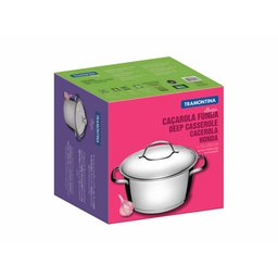 Caçarola Funda Tramontina Allegra em Aço Inox com Fundo Triplo 22 Cm 4,2 L Tramontina - 4