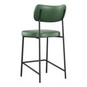 Ver imagem 5 de Kit 04 Banquetas Médias para Cozinha Lila Estofada com Encosto Couríssimo Verde - Desk Design