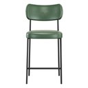 Ver imagem 3 de Kit 04 Banquetas Médias para Cozinha Lila Estofada com Encosto Couríssimo Verde - Desk Design