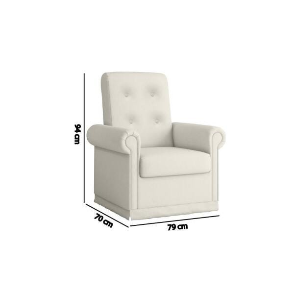 Poltrona de Amamentação com Balanço Corino - Branco - 4