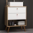 Ver imagem 2 de Balcão Gabinete para Banheiro com Pés 60cm Lionel B06 Branco Nogal - Lyam Decor