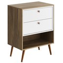 Ver imagem 1 de Balcão Gabinete para Banheiro com Pés 60cm Lionel B06 Branco Nogal - Lyam Decor