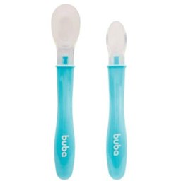 Colheres Buba Baby em Silicone Kit com 2 Azul - 1