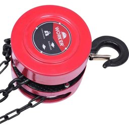 Talha Manual Corrente Polida 8" Worker 1t Elevação 5m - 3