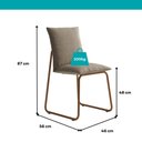 Ver imagem 3 de Conjunto Sala de Jantar 6 Cadeiras Lavanda Carraro Off White Rosê