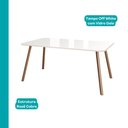 Ver mais imagens de Conjunto Sala de Jantar 6 Cadeiras Lavanda Carraro Off White Rosê