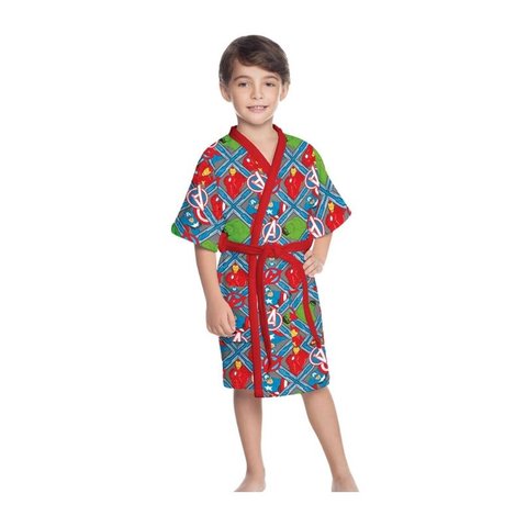 Roupão Aveludado Infantil Avengers 2 Lepper - M