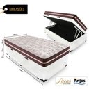 Ver imagem 2 de Cama Box com Baú Solteiro + Colchão de molas Anjos Classic Superlastic 88cm