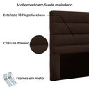 Ver imagem 3 de Cabeceira Cama Box Casal 140cm Vera Suede - Loja Sheep