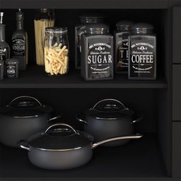 Balcão para Cooktop 1,20m 5 Bocas 2 Portas e 3 Gavetas Turim - 5