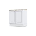 Ver imagem 6 de Balcão 80cm com Tampo 2 Portas Americana Henn - Branco Hp Fosco/calcare