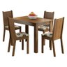 Conjunto Sala de Jantar Madesa Rute Mesa Tampo de Madeira com 4 Cadeiras - Rustic/hibiscos - 2